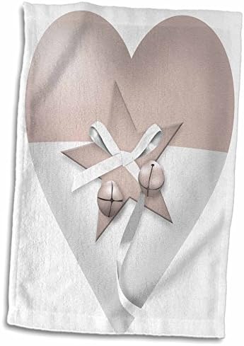 3D-Салфетки със Сладко розово-бяла Звезда във формата на Сърце за Свети Валентин - Towels (twl-269361-3)