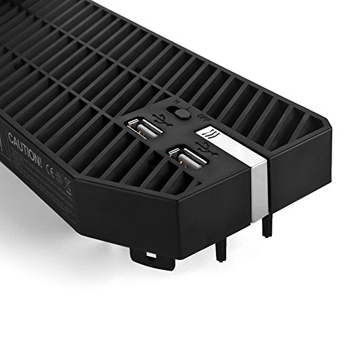 Охлаждащ вентилатор TNP Xbox One - Поставка за външен USB охладител с 2 порта USB-хъб за конзолата Xbox One (черен) [Xbox One]