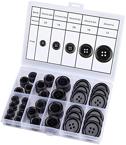 100 Бр Зашиване на копчета премиум-клас от смесени смола, за Еднократна употреба са Екологично Чисти Копчета за бродерия с 4 дупки,