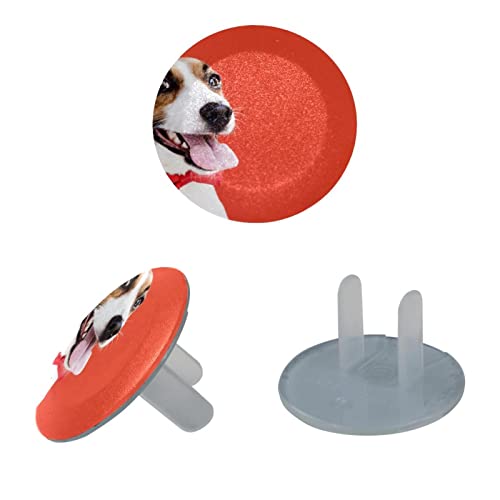 Игриво сладко кученце с червен нос, капачки за контакти, 12 опаковки - Защитни капачки за контакти, за деца – Здрави и устойчиви