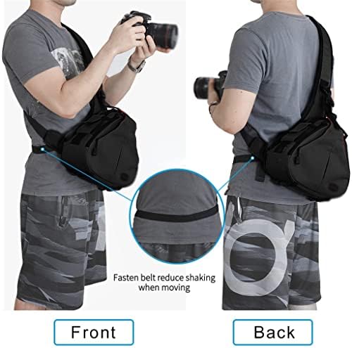 SDEWFG Чанта за цифрови огледално-рефлексни Фотоапарати, Професионална чанта през рамо с Дождевиком за Огледалния обектив, Статив,