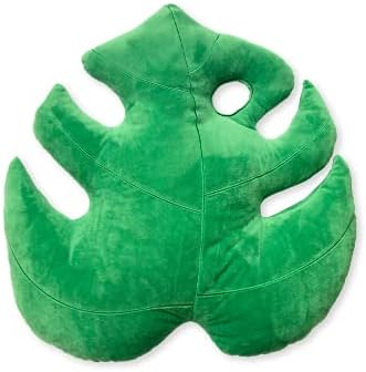 Green Philosophy Co. Плюшен възглавница с листа-3D Акцентная Възглавница Monstera Deliciosa за мека мебел, Кът, Домашен интериор