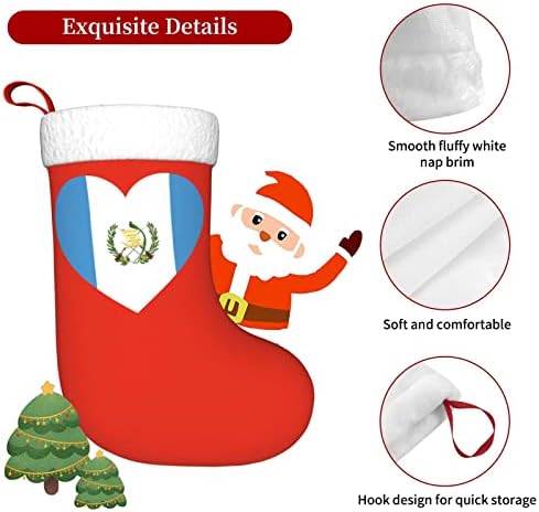 Сладък Варфарин Любов Флаг Гватемала Коледен Отглеждане На Коледна Украса Класически 18 Инча(А) А) Камина, Окачен Чорап