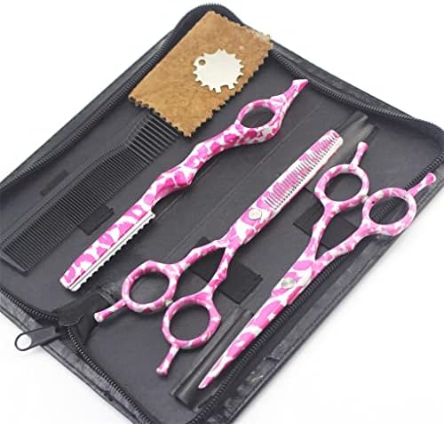 FZZDP 5,5 Инчови Розови Фризьорски Ножици, Машина За Подстригване на Коса Истончающие Ножици За Бръснене