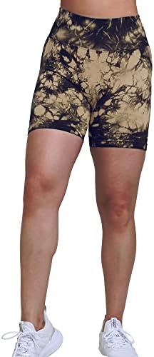 Дамски къси Панталони за Стягане на задните части Wavar с Криза и Висока Талия, Безшевни Спортни къси Панталони за Фитнес