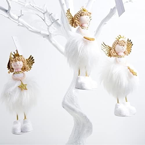 Коледна украса Плат Плюшено Блондинистый Ангел Коледна Кукла Украшение Творчески Детски Подарък-Коледна Украса