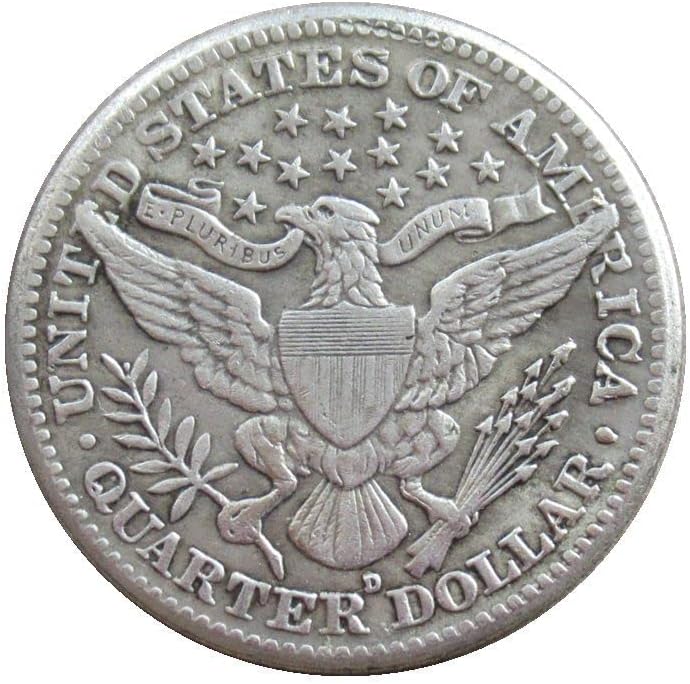 25 Цента Барбър 1907 сребърно покритие Копие на Възпоменателни монети 1907 г.