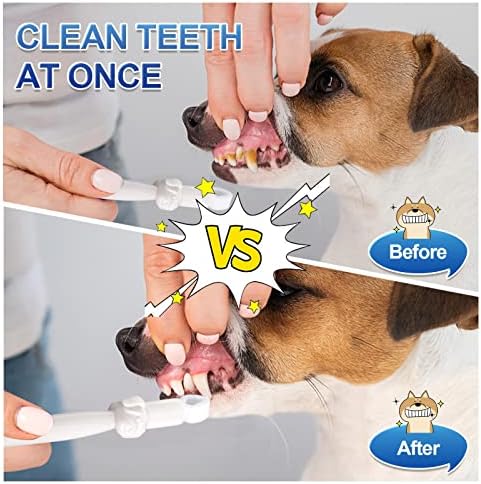 Ninibabie четка за Зъби за кучета, Средство за премахване на плака и зъбен камък, Комплект за почистване на зъбите на Кучето,