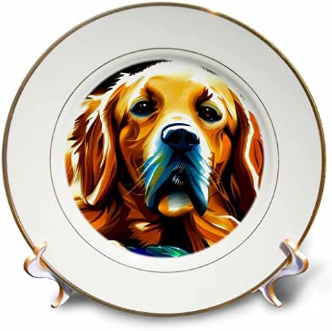3. Начертайте портрет на сладък кучета златист ретривър на черен фон. Подарък антена за цифрова живопис (cp-376125-1)
