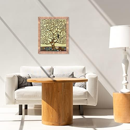 Стилизирано Дървото на живота в рамка от Розово злато, 19 x 23