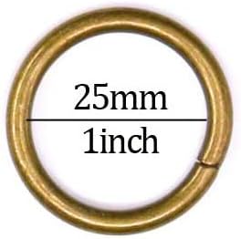 AMORNPHAN 20 бр Метална Плъзгаща планк вътрешна дължина дължина 1 инч, с Три Релси, D-образен пръстен Полукруглое, о-пръстени, Правоъгълен