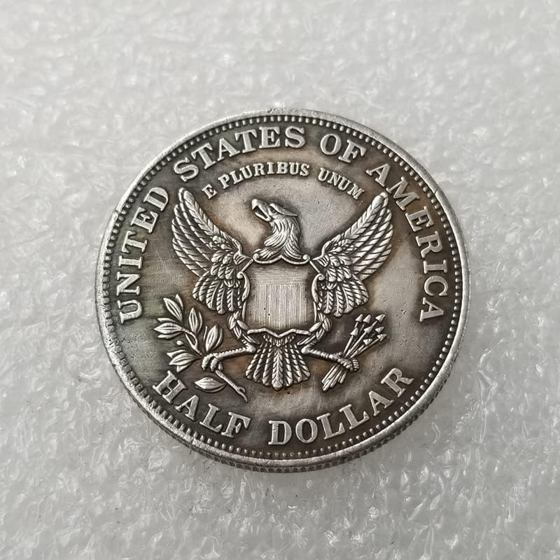 Старинни Занаяти Съединените Щати 1877 Короната На Главата Половината Мед Сребърно Покритие Сребърен Долар Възпоменателна Монета