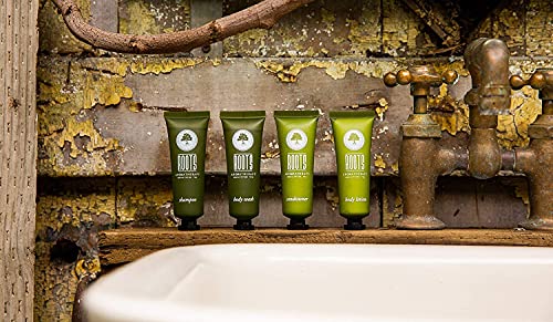 Комплект сапун и тоалетни принадлежности, Roots Aromatherapy Евкалипт Чай на хотела | Шампоан и Балсам, Препарат за измиване на тялото, Тръби