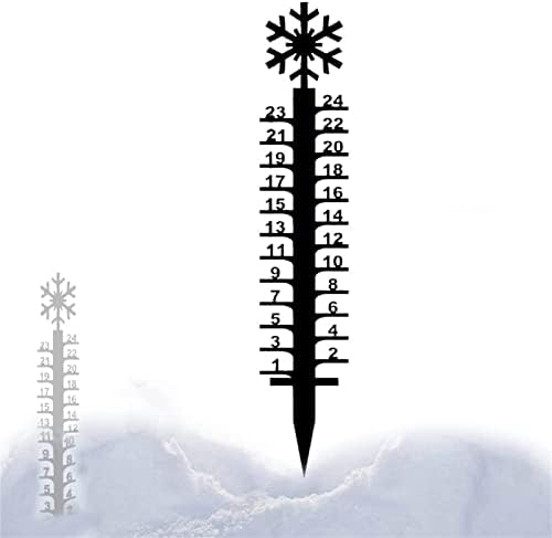 Mlnghua Nowflake 24Сензор за сняг, Сензор за Сняг във формата на Снежинки за Шейни, Метална Пръчка За измерване на сняг В двора на