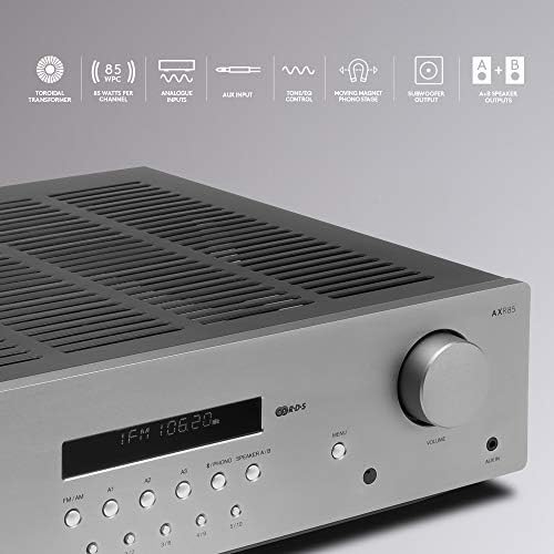 Стереоприемник Cambridge Audio AXR85 мощност 85 W с Bluetooth | вграден фон, 3,5 мм вход, AM / FM с RDS