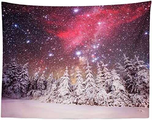 CORFOTO 9x6 метра Текстилен Фон на Зимното Небето Нощни Звезди Зимата Заснеженный Фон на боровите гори Сняг Люспи Galaxy Зимния