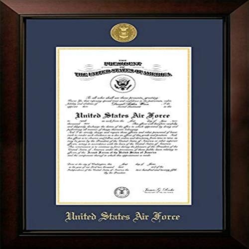 Изображението на колежа Рамка със Сертификат за ВВС AFCLG001 Legacy със Златен Медальон, 10 x 14