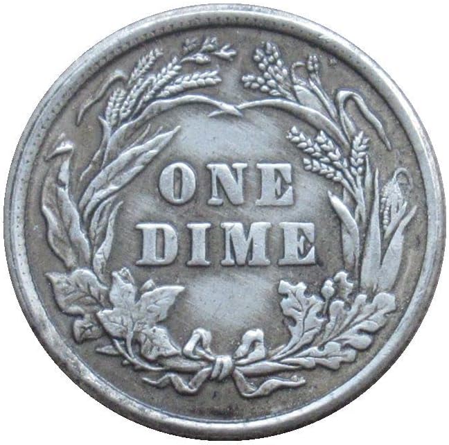 Американски Фризьор 10 Стотинки от 1912 Година, сребърно покритие Копие на Възпоменателни монети