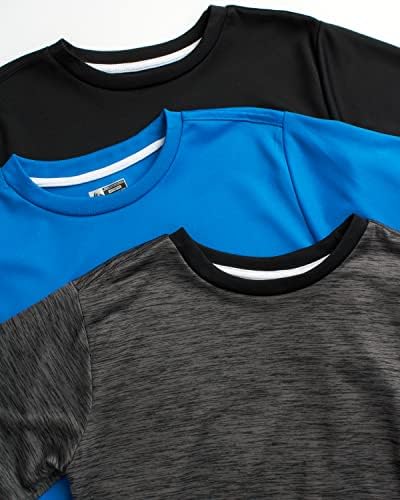 Спортна тениска RBX за момчета – 3 опаковки на спортни тениски Active Performance Dry-Fit (8-20)