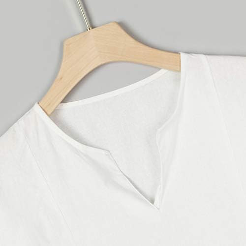 Мъжки ежедневни спално бельо, памучни ризи в стил ретро, однотонная тениска Henley с 3/4 ръкав, плажни потник за йога