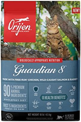 Суха Храна за възрастни Котки ORIJEN®, Беззерновой Премиум-клас, с високо съдържание на протеини, Пресни и Сурови Съставки от Животински