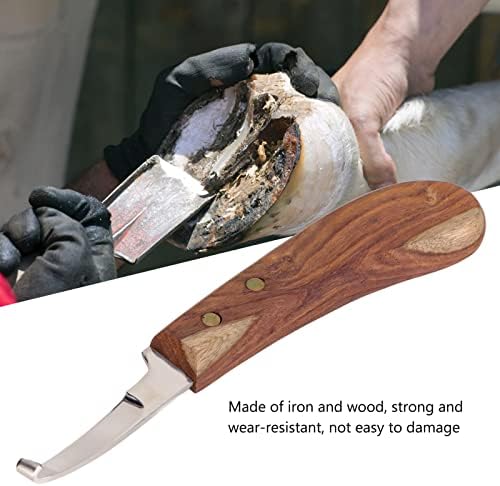 Нож за Копита с Дървена Дръжка на Инструмент за Изграждане на Коне Дървена Дръжка Линия За Грижа за Конете Овално Копито Остри