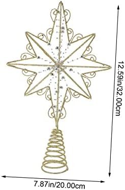 SEWACC Анисовое Дърво Върхът на Звезда Коледна Украса Звездна Украса Звездата на витлеем Украшение Дърво Звезден Topper Навершие Коледни