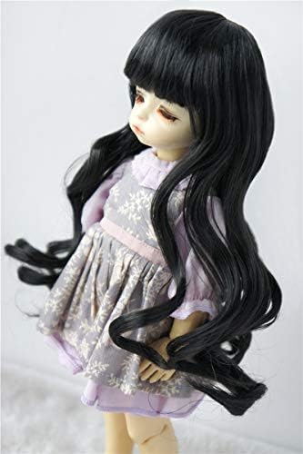Куклени Перуки JD148 6-7 инча 16-18 см Дължина на Vora Princess Вълнообразни Куклени Перуки 1/6 YOSD От синтетични Мохера BJD