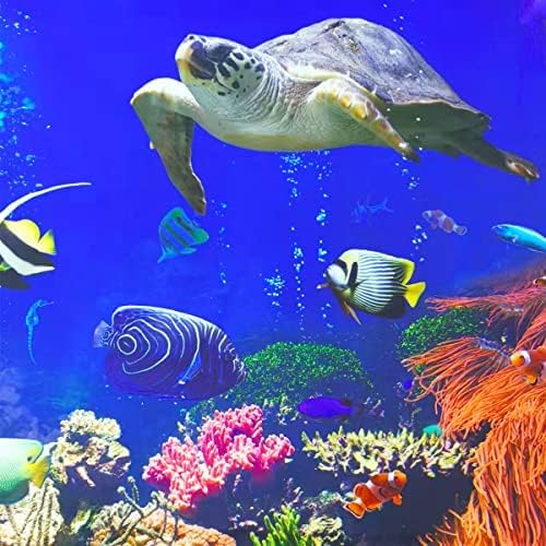 ZXMBF Океана Подводен Свят Завеса за Душ Пъстри Тропически Риби Костенурка Корал в най-Дълбокото Море Начало Декор Водоустойчив Плат