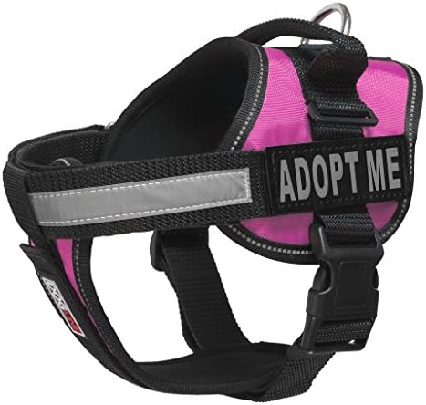 Шлейка-жилетка Dogline за кучета и 2 Подвижни ленти Adopt Me, X-Small / от 15 до 19 инча, розово