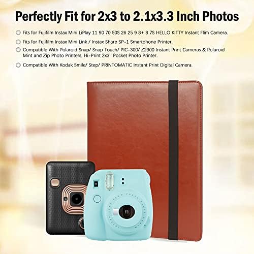 Фотоалбум с 400 джобове за мини-фотоапарат Fujifilm Instax, Фотоалбум Polaroid SnapTouch PIC-300 Z2300, Албум-Книга с държач за фотокарточек
