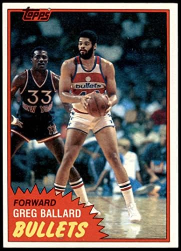 1981 Topps 94 E Грег Балард Вашингтон Буллитс (Уизардс) (Баскетболно карта) в Ню Йорк Буллитс (Уизардс) Орегон