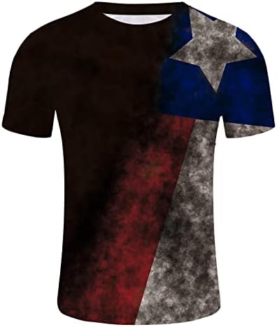 XXBR Ризи с Къс ръкав за мъже, Тениски с Графичен Принтом на Американското, Патриотични Ризи, Потници За Тренировка на мускулите