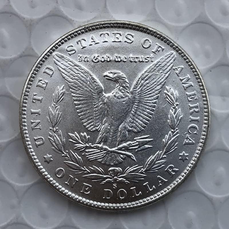Американска Монета Морган Издание на 1891 г., Сребърен Долар, Месинг със сребърно покритие Антикварни Чуждестранни Възпоменателни