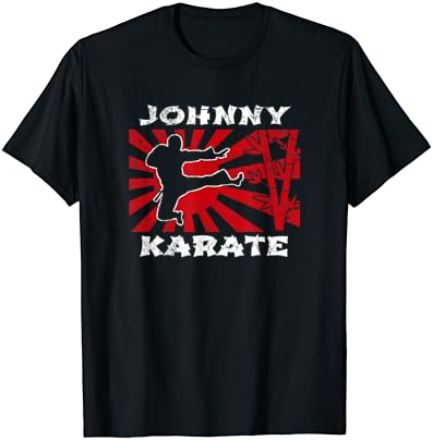 Тениска Джони каратиста. Уроци тренировка удари карате тениска