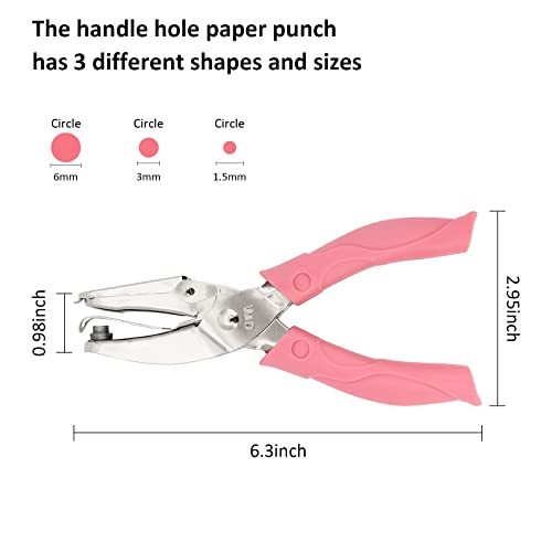 3 БР Ръчно Punch за хартия Coolrunner Ръчен Метален Punch за хартия с една дупка, направи си САМ Ръчно изработени Punch За хартия с един