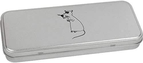 Лидице кутия за канцеларски материали Azeeda 'Rat' с метални панти / Кутия за съхранение (TT00192277)