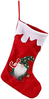 Коледни Чорапи, Мини-Чорапи Дядо Коледа С Подарък Пакет С Бонбони, Украса За Коледно Украшение На Великден