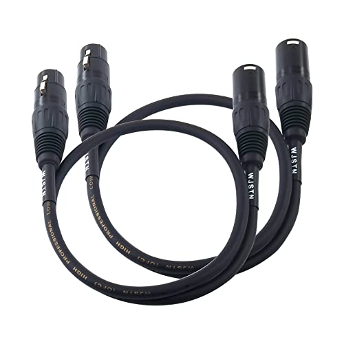 Кабел WJSTN XLR, 3-пинов конектор към конектора, Балансиран кабел динамиката на XLR Подходящ и за микрофони, предусилителей, акустични