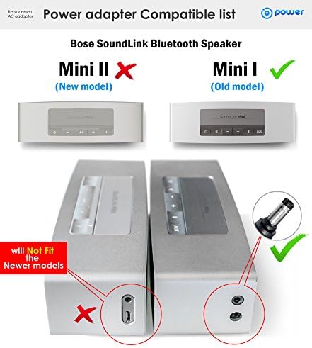 Адаптер за променлив ток, T-Power, за да се кабел с дължина 6,6 фута Bose SoundLink Mini Bluetooth Speaker и Bose SoundDock XT 626209-1300