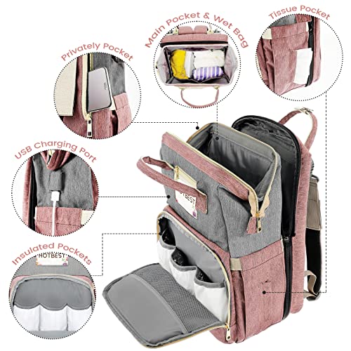 Модерен Раница-чанта за памперси, Голяма Детска чанта, Чанта за свободни с подплата за Свободни, Мултифункционален Водоустойчив