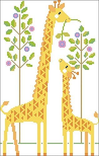 Комплект за бродерия на кръстат бод Жираф на Детството, 11 ct, 95154 бод, 3346 Шевове на кръстат бод