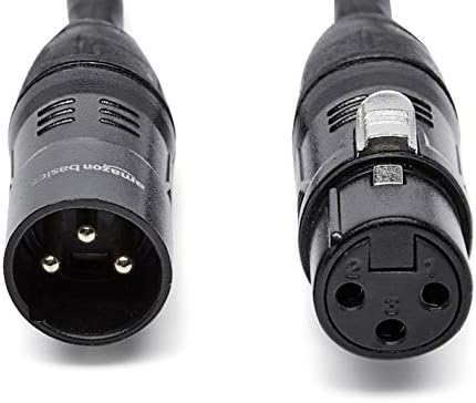 Четырехбалансный Микрофон кабел Basics XLR с 4 проводници на Star Quad Balanced - 25 Фута, Черен