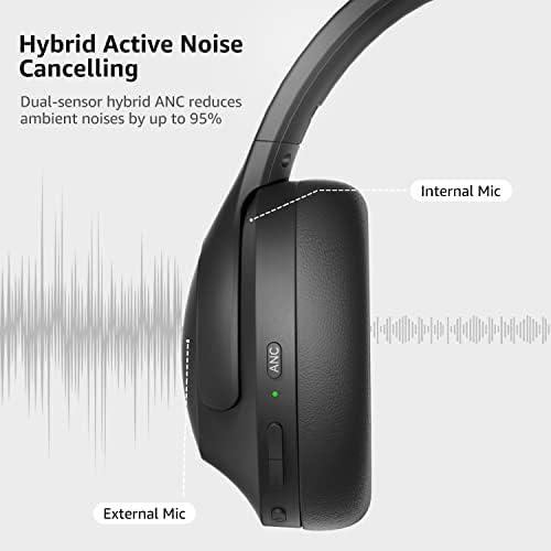 Безжична детска Слушалки Picun с активно шумопотискане, Bluetooth-Слушалки с 3D Виртуален пространствен съраунд звук, Подвижни