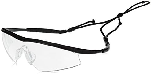 MCR Safety TM110 Tremor Гладка Диелектрични Предпазни очила без панти в рамка от оникс и прозрачни лещи,