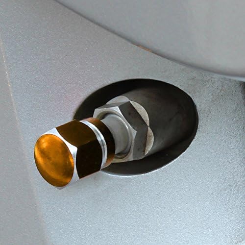 Капачки за състав на вентила на гумата DNA Автомобилизъм VCAP-RT-181-GD, златни