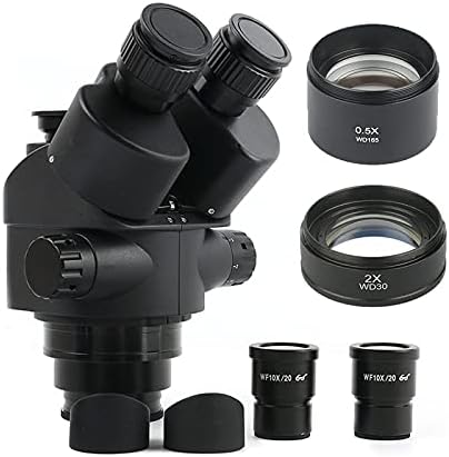 Микроскопи BINGFANG-W Черен 3,5 X 90X 7X-45Ч Симулфокальный тринокулярный микроскоп 0,5 X 2,0 X Допълнителен обектив + увеличение