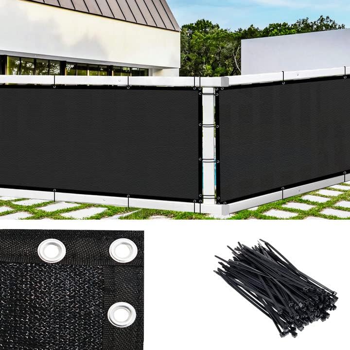 Екран уединение черна ограда LOVE STORY 6 'x50', Огради, Покрывающее Уединение на сивата тъкан HDPE с Коефициент Оцветяване на