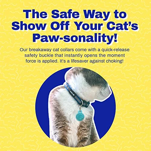 Нашийник за котки Travel Котка Breakaway - Сини, Регулируеми маншети за котки с быстросъемной катарама за сигурност, за момчета и Момичета