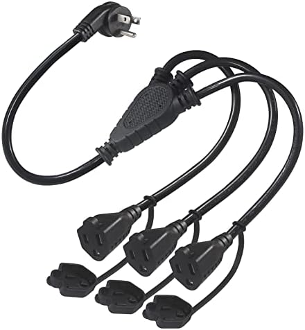 3-Лентов кабел-газа мощност KUNCAN, плосък щекер правоъгълен тип, за стая / улица от 1 до 3 контакти, удължител в стил Y, Водоустойчив, Сверхпрочный,